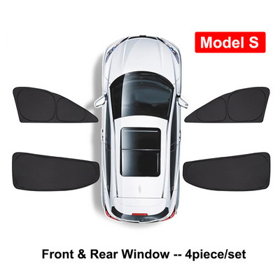 Pentru Tesla Model 3 YXS 2023 Umbrire de soare de confidențialitate Geam lateral de mașină Parasolar Luminar oarbe Plasă de umbrire Personalizată Parbriz față spate