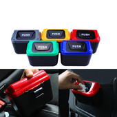 Coș de gunoi auto agățat Cutie de depozitare cutie de gunoi pentru vehicule roșu galben albastru verde Cutie pătrată Accesorii pentru coș de depozitare auto