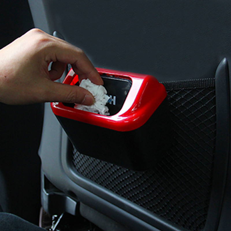 Coș de gunoi auto agățat Cutie de depozitare cutie de gunoi pentru vehicule roșu galben albastru verde Cutie pătrată Accesorii pentru coș de depozitare auto