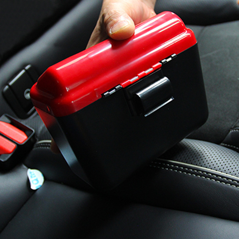 Coș de gunoi auto agățat Cutie de depozitare cutie de gunoi pentru vehicule roșu galben albastru verde Cutie pătrată Accesorii pentru coș de depozitare auto