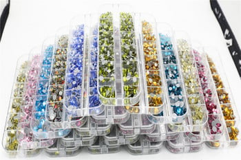 1000 τμχ/κουτί 4 Χρώματα Opal Κρυστάλλινα Hot Fix Nail Art Rhinestones Mix 6 μεγεθών стразы HotFix Rhinestone for Nail Art/Ένδυμα