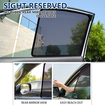 4PCS/Комплект или 2PCS/Комплект Магнитни сенници за странични стъкла на автомобила Мрежеста щора за сенник за Honda VEZEL/XRV/HRV 2013-2019