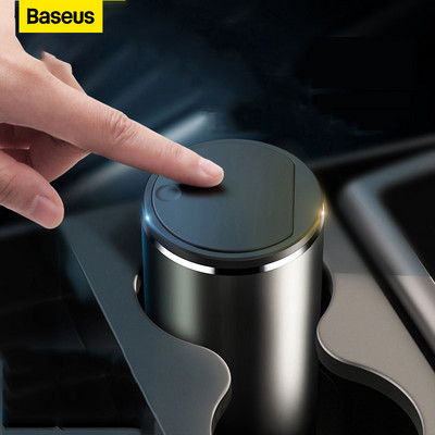 Coș de gunoi din aliaj Baseus Organizator auto Geantă de depozitare Coș de gunoi pentru mașină Scrumieră Suport pentru praf Accesorii auto