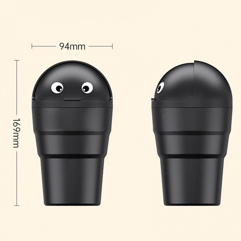 Coș de gunoi universal pentru mașină, cutie de depozitare organizatoare cu capac batant, drăguț, mini coș de gunoi auto etanș pentru vehicule pentru mașină