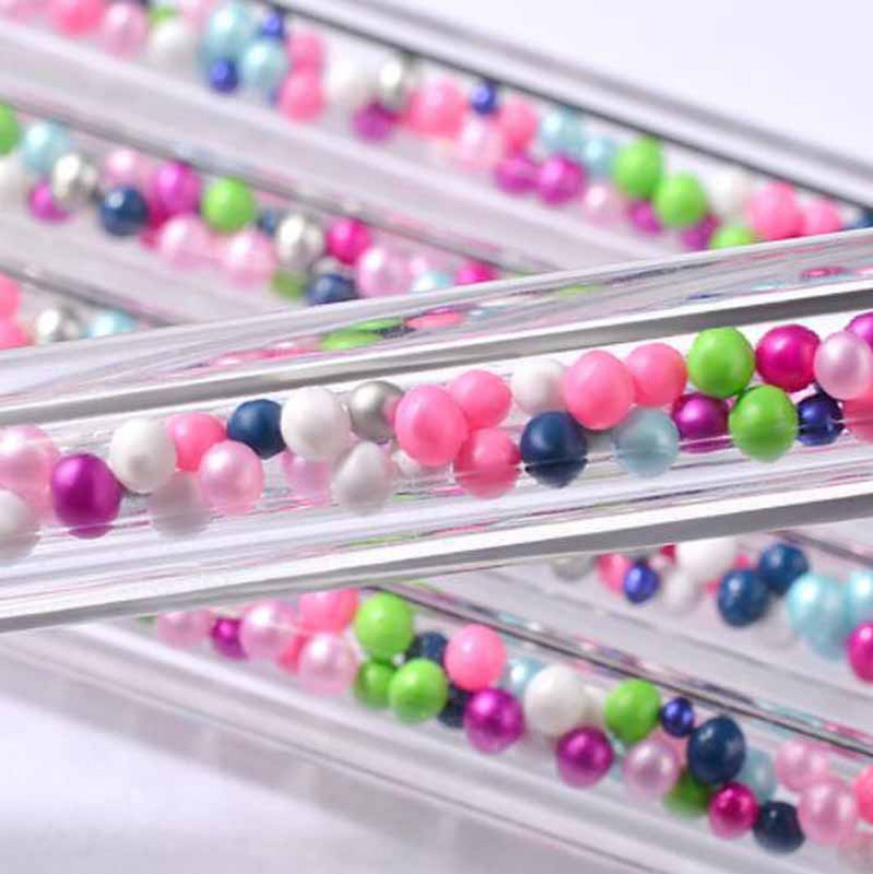 5 bucăți/seturi stilou pentru arta unghiilor, mâner acrilic, cristal, perie cu 2 căi, perie pentru decorare pentru salon, kit de instrumente pentru manichiură, instrumente de punctat pentru arta unghiilor