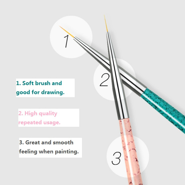 3 buc/pachet DIY nail art creion unghii frumusete perii de vopsea culoare desen linie stilou set de instrumente pentru manichiura nail art instrument