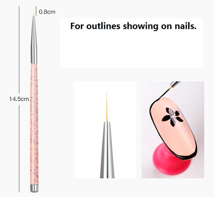 3 buc/pachet DIY nail art creion unghii frumusete perii de vopsea culoare desen linie stilou set de instrumente pentru manichiura nail art instrument