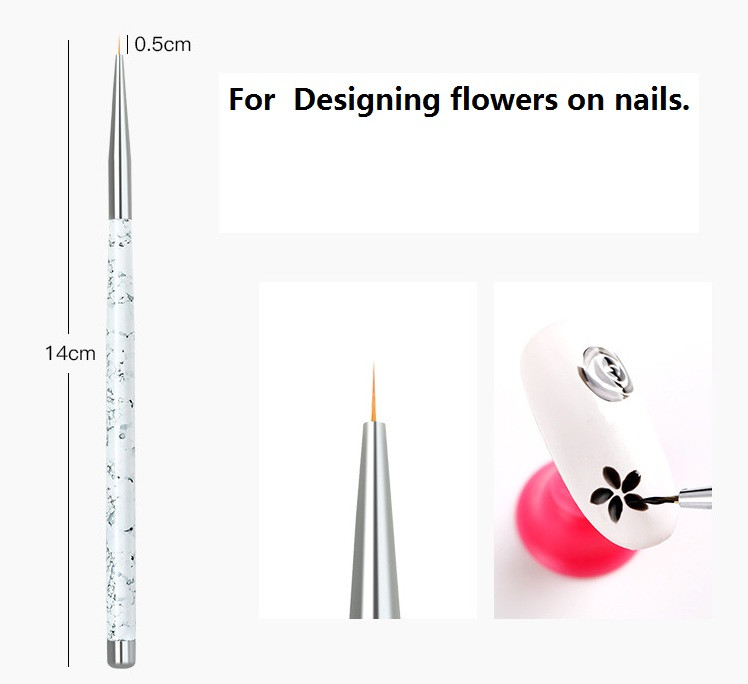 3 buc/pachet DIY nail art creion unghii frumusete perii de vopsea culoare desen linie stilou set de instrumente pentru manichiura nail art instrument