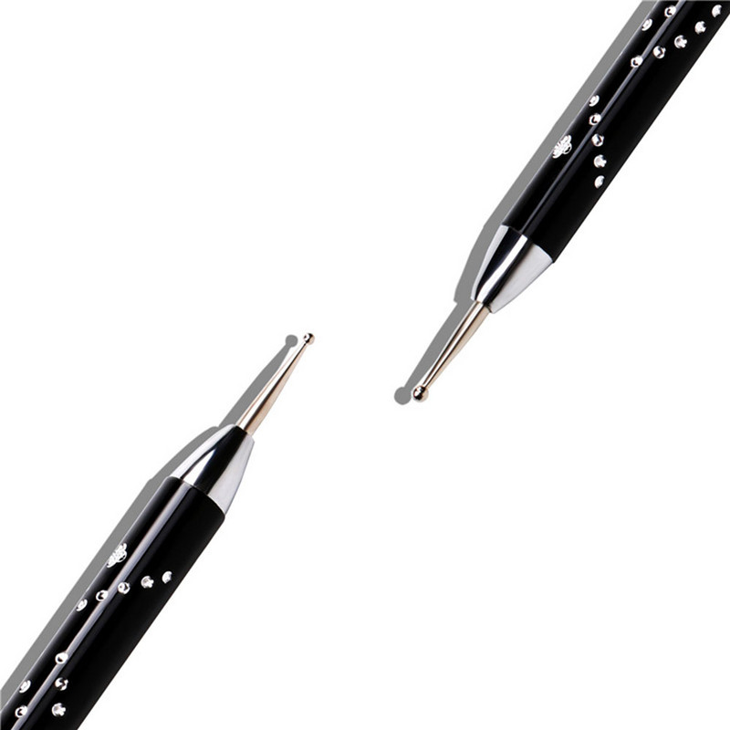 5db Professzionális Nail Art Kétfejű pöttyös toll manikűr lakk pontfestés barkács dizájn strasszszedő körömszerszámok