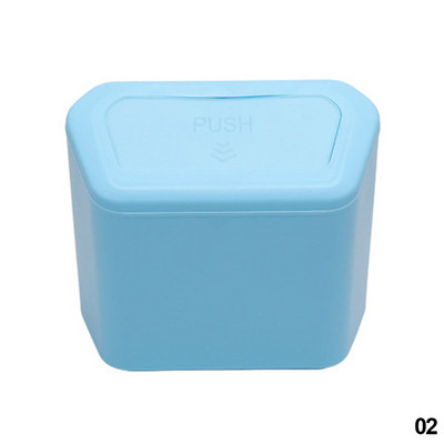 Coș de gunoi auto agățat Coș de gunoi pentru praf Cutie de depozitare Negru Albastru Roz PP Pătrat Tip de presare Coș de gunoi Accesorii auto