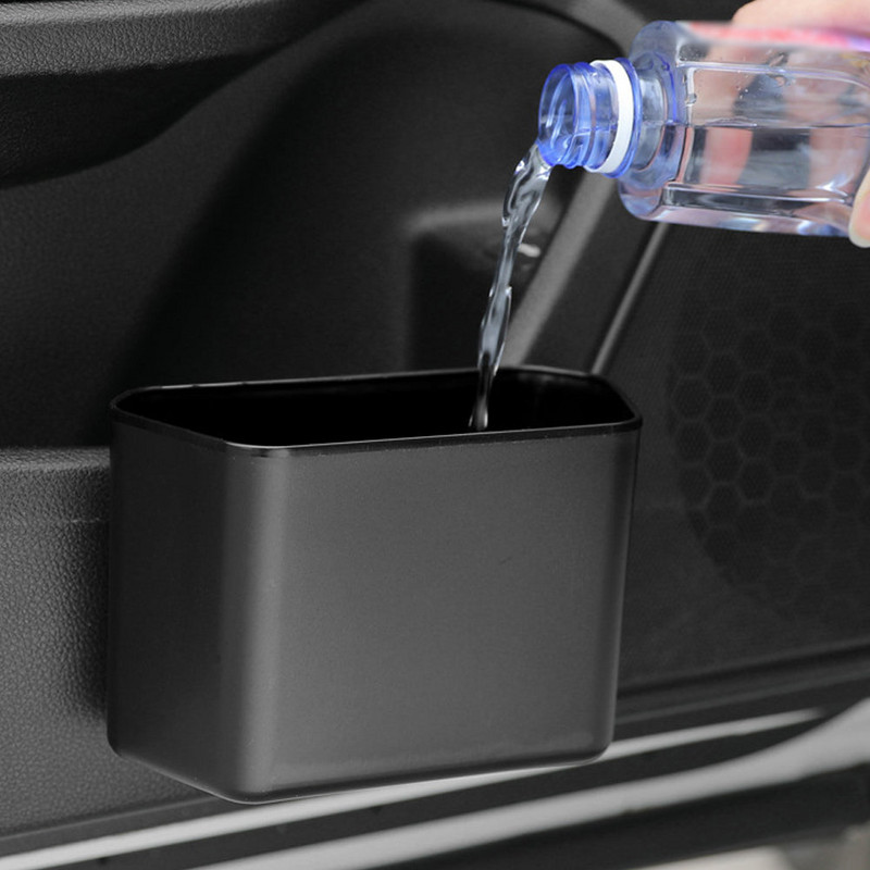 Coș de gunoi auto agățat Coș de gunoi pentru praf Cutie de depozitare Negru Albastru Roz PP Pătrat Tip de presare Coș de gunoi Accesorii auto