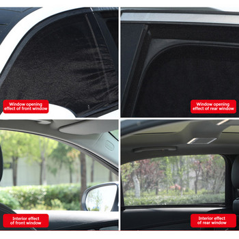 4 τμχ αντηλιακή σκιά διπλής στρώσης για πλευρικό παράθυρο αυτοκινήτου Anti κουνουπιών UV Sunshade Visor Shield Αξεσουάρ αυτοκινήτου Universal