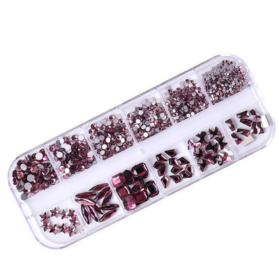 Strasuri 3D Nail Art Decoratiuni multicolore pentru unghii Aur Roșu Verde Albastru AB Dimensiuni mixte Pietre prețioase de cristal DIY Nail Art Strass