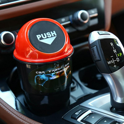 Coș de gunoi simplu pentru mașină, cu înălțime de 15 cm, auto-elastic, din plastic ABS, suport pentru praf, sac de depozitare pentru gunoi, accesorii auto