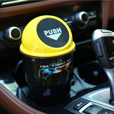 Coș de gunoi simplu pentru mașină, cu înălțime de 15 cm, auto-elastic, din plastic ABS, suport pentru praf, sac de depozitare pentru gunoi, accesorii auto