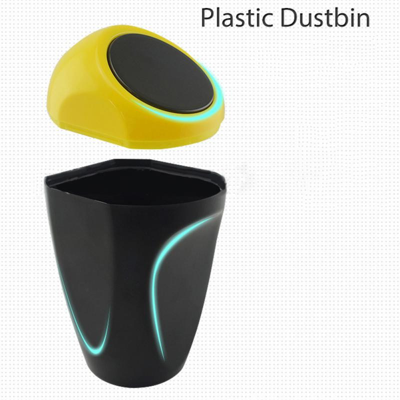 Coș de gunoi simplu pentru mașină, cu înălțime de 15 cm, auto-elastic, din plastic ABS, suport pentru praf, sac de depozitare pentru gunoi, accesorii auto