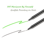 1 buc. Pix colorat pentru decorarea unghiilor, 13 cm, negru, graffiti, bricolaj, pentru auto-creatorul de desene, manichiură convenabilă pentru unghii, instrumente cu puncte TB2