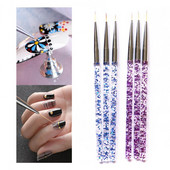 3GB/Set Professional Liner Painting Pen Nail Art Brush Nail Art UV Gel Brush Pen Art Salon Mājas lietošanai Gēla nagu birste Izturīga Jauna