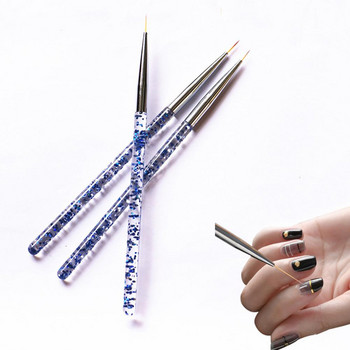 3PCS/Set Professional Liner Painting Pen Nail Art Brush Nail Art UV Gel Brush Pen Art Salon Home Use Gel Nail Brush Издръжлив нов