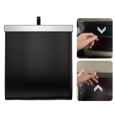 Coș de gunoi din piele de mașină pentru scaunul din spate auto Coș de gunoi Organizator de coș de gunoi sac de depozitare pentru Audi pentru BMW pentru VW