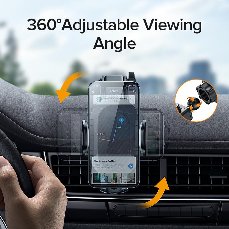 Autós telefontartó 360°-os szélvédő mobil cellás támogatás okostelefon univerzális rögzítőállvány iPhone 12 11 7 8 Samsung Huawei telefonhoz