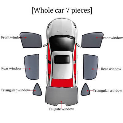 Skoda Octavia Touring Combi Mk3 2012-2019 mágneses autó napernyő első szélvédő keret függöny hátsó oldalablak napernyőkhöz
