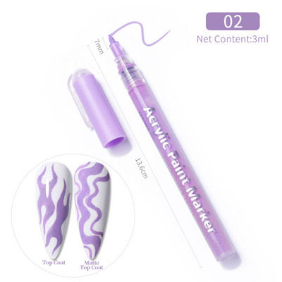 1 gab. Nail Art Graffiti pildspalva, melna zelta krāsa UV gēla laka dizaina punktiņu krāsošana zīmēšanas pildspalva Liner Brush nagu nagu DIY ziedu rīki