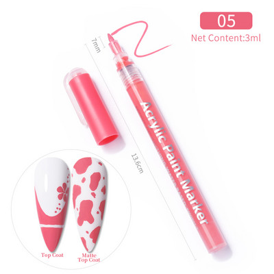 1 gab. Nail Art Graffiti pildspalva, melna zelta krāsa UV gēla laka dizaina punktiņu krāsošana zīmēšanas pildspalva Liner Brush nagu nagu DIY ziedu rīki