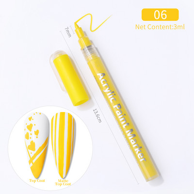 1 gab. Nail Art Graffiti pildspalva, melna zelta krāsa UV gēla laka dizaina punktiņu krāsošana zīmēšanas pildspalva Liner Brush nagu nagu DIY ziedu rīki