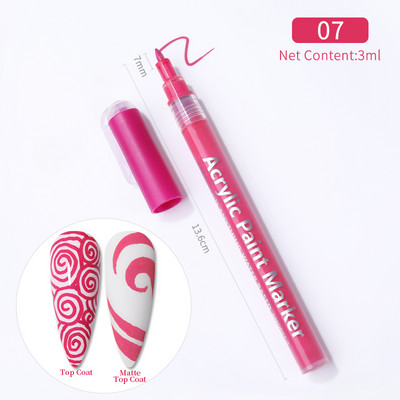 1 gab. Nail Art Graffiti pildspalva, melna zelta krāsa UV gēla laka dizaina punktiņu krāsošana zīmēšanas pildspalva Liner Brush nagu nagu DIY ziedu rīki