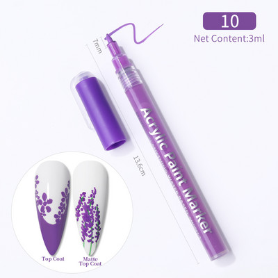 1 gab. Nail Art Graffiti pildspalva, melna zelta krāsa UV gēla laka dizaina punktiņu krāsošana zīmēšanas pildspalva Liner Brush nagu nagu DIY ziedu rīki
