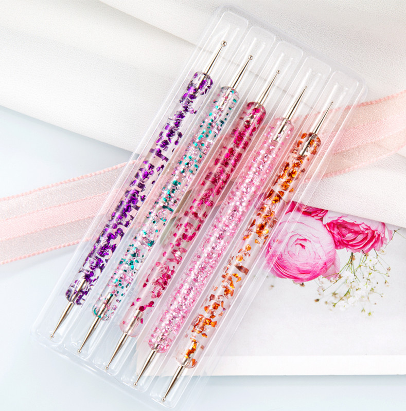 12 buc. perie pentru arta unghiilor, design, vârf, pictură, desen, sculptură, dotting pen, FlatFan Liner, gel acrilic, instrument de lustruit UV, manichiură