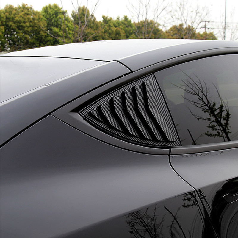 Tesla Model Y Tunning Tartozékokhoz Autó hátsó háromszög ablak redőnyök Háromszög napernyő Módosított autó dekoráció