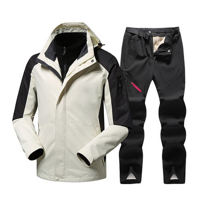 Costum de schi pentru femei Jachetă termică de schi Seturi de pantaloni rezistente la vânt, impermeabile, pentru schi, snowboarding, jachetă de iarnă, pentru femei, haină de zăpadă