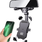2022-es továbbfejlesztett autós visszapillantó tükör telefontartó konzol 360°-ban forgatható és visszahúzható autós telefontartó univerzális GPS-hez