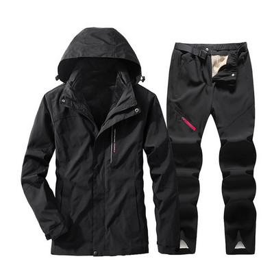 Costum de schi pentru femei, iarnă, în aer liber, jachetă și pantaloni, impermeabili, pentru zăpadă, impermeabili, pantaloni termici pentru zăpadă, schi, seturi pentru snowboarding.