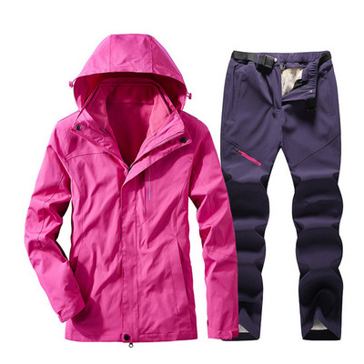 Costum de schi pentru femei, iarnă, în aer liber, jachetă și pantaloni, impermeabili, pentru zăpadă, impermeabili, pantaloni termici pentru zăpadă, schi, seturi pentru snowboarding.
