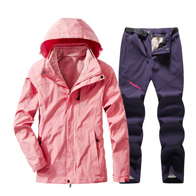 Costum de schi pentru femei, iarnă, în aer liber, jachetă și pantaloni, impermeabili, pentru zăpadă, impermeabili, pantaloni termici pentru zăpadă, schi, seturi pentru snowboarding.