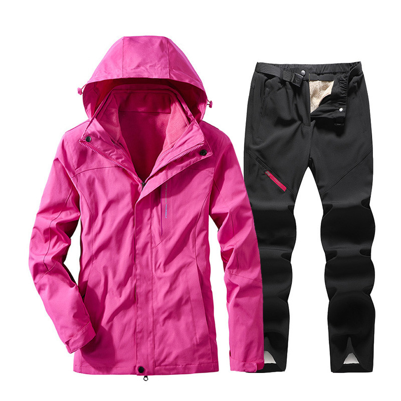 Costum de schi pentru femei, iarnă, în aer liber, jachetă și pantaloni, impermeabili, pentru zăpadă, impermeabili, pantaloni termici pentru zăpadă, schi, seturi pentru snowboarding.