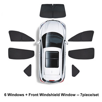 Αντηλιακό για Tesla Model 3 2022 Αξεσουάρ Πλαϊνό Παράθυρο Αυτοκινήτου Sun Shade Privacy Φεγγίτη τυφλό δίχτυ σκίασης Μπροστινό πίσω παρμπρίζ