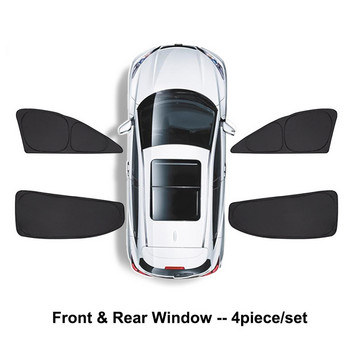 Сенник за Tesla Model 3 2022 Аксесоари Страничен прозорец на автомобила Сенник за поверителност Оберлихт на капандура Щора Мрежа за засенчване Предно задно предно стъкло