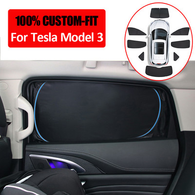 Parasolar pentru Tesla Model 3 2022 Accesorii Geam lateral mașină Umbrire de soare Luminar de confidențialitate Plasă de umbrire Față Spate Parbriz