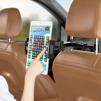 SEAMETAL Τηλεσκοπική θήκη τηλεφώνου πίσω μαξιλαριού αυτοκινήτου Tablet Περιστρεφόμενο κάθισμα αυτοκινήτου πίσω βάση στήριξης κεφαλής για tablet τηλεφώνου 5-13 ιντσών