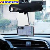 Suport telefon auto Oglinda retrovizoare Suport telefon mobil universal 4,5-7,0 inci Suport telescopic reglabil rotativ de 360 de grade