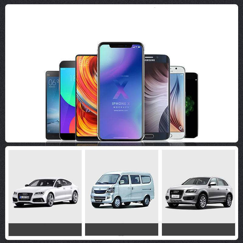 Suport telefon auto Oglinda retrovizoare Suport telefon mobil universal 4,5-7,0 inci Suport telescopic reglabil rotativ de 360 de grade