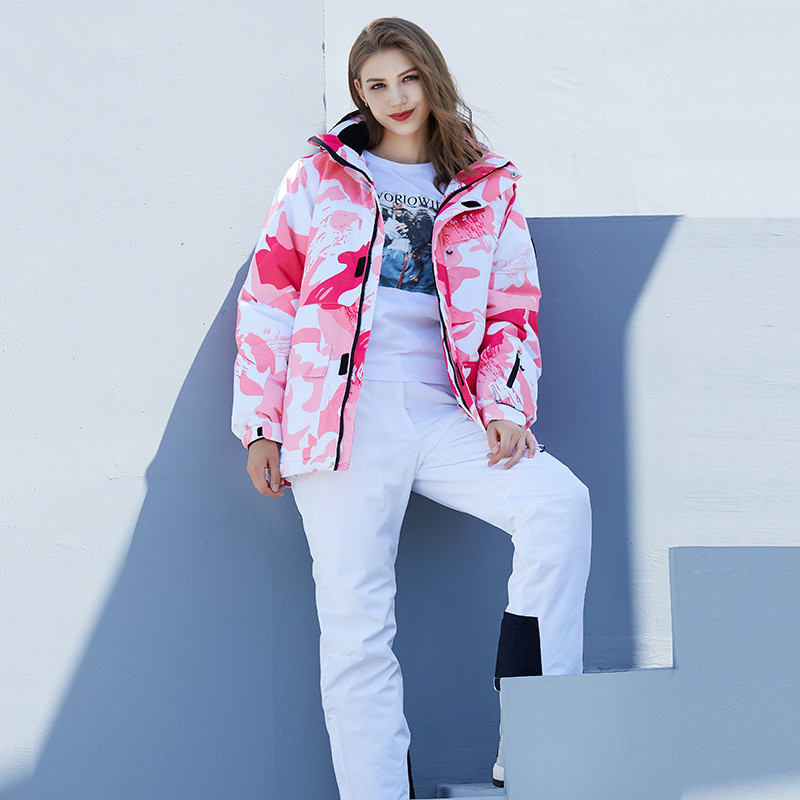 Női síruha Snowboard kabát + nadrág Snowboard ruha vízálló szélálló síkabát és nadrág vastag Thermal Parka