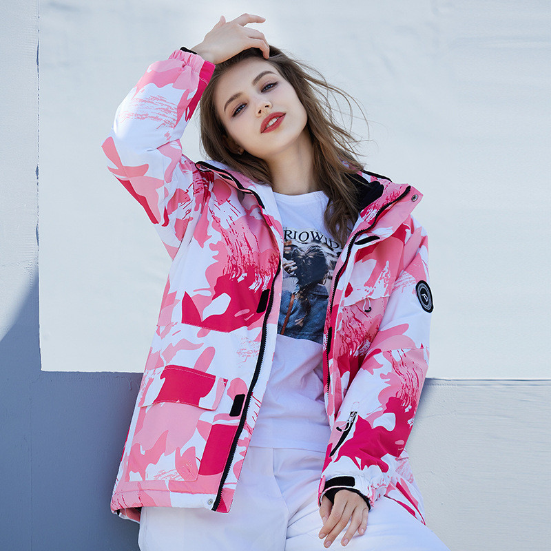 Női síruha Snowboard kabát + nadrág Snowboard ruha vízálló szélálló síkabát és nadrág vastag Thermal Parka