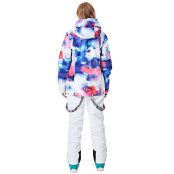 Νέο χειμερινό σετ σκι για γυναίκες αντιανεμικό αδιάβροχο, θερμό αναπνέον, ανθεκτικό στο κρύο και ανθεκτικό στη φθορά παλτό + παχύ παντελόνι σκι