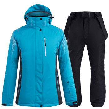 Ανδρική και γυναικεία στολή σκι Χειμωνιάτικη ζεστή αντιανεμική αδιάβροχη άθληση εξωτερικού χώρου Χειμερινά μπουφάν και παντελόνια Εξοπλισμός ζεστού σκι Μπουφάν Snowboard