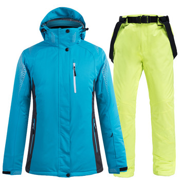 Ανδρική και γυναικεία στολή σκι Χειμωνιάτικη ζεστή αντιανεμική αδιάβροχη άθληση εξωτερικού χώρου Χειμερινά μπουφάν και παντελόνια Εξοπλισμός ζεστού σκι Μπουφάν Snowboard